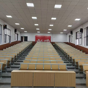 Muebles Universitarios al por Mayor, <span class=keywords><strong>Mesa</strong></span> y Silla Moderna de Aleación de Aluminio para Aula Escolar, Sala de Conferencias Multimedia - Product Image 2