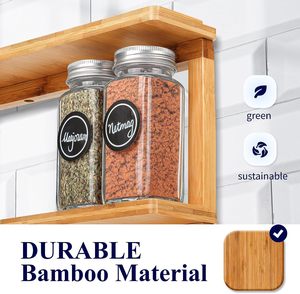 Sopewod étagère <span class=keywords><strong>de</strong></span> rangement extensible et empilable étagère à épices en bambou support d'angle organisateur porte-bouteille d'épices pour la <span class=keywords><strong>cuisine</strong></span> - Product Image 3