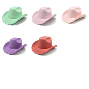 قبعات رعاة البقر من Landfond جديدة للبيع بالجملة قبعات فيدورا واسعة بحافة فارغة - Product Image 3