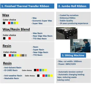 Manufacturer Thermal Transfer Ribbon Inkstar R521C Outdoor Premium Resin Ribbon Full Color Weather Proof Thermal Transfer Ribbon