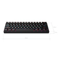 Clavier mécanique TY-6805 à 61 touches avec éclairage RVB pour PC/Mac, clavier filaire