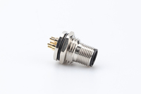 Connecteur M12 circulaire à code K, étanche, montage sur panneau frontal, cloison étanche, code A B C D, 3p 4p 5p 8p 12p 17p, conversion IP67 IP68