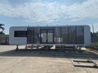 Villa Modulaire Préfabriquée Moderne en Verre, Cabane en Acier Portable de Luxe, Glamping sur la Plage, Station Balnéaire, Hébergement Touristique