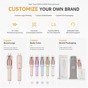 Rizador de Pelo Automático Sin Calor Torlin Rosa Suave para Rizos de Celebridad, Rizador Giratorio Automático de Lujo con Logotipo Personalizado y Barril Largo - Product Image 2
