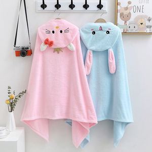 Toalla de Baño con Capucha Reversible Ecológica Personalizada, Manta de Terciopelo Cuadrada para Bebé, Diseño de Dibujos Animados para Dormitorio y Hotel - Product Image 5