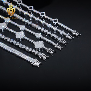 Offerta Speciale Catena Tennis e <span class=keywords><strong>Bracciale</strong></span> Tennis alla Moda Stile Hip Hop in Moissanite VVS1 da 3mm in <span class=keywords><strong>Argento</strong></span> <span class=keywords><strong>925</strong></span>, Supera il Test del Diamante - Product Image 5
