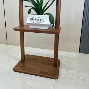 Perchero 3D de Madera Maciza, Estilo Chino Minimalista, Material de Pino Estable y Autónomo - Product Image 4