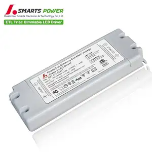 Driver de sinal pwm, fino, intertek etl 12v 24v 1 - 24w triac regulável, driver led com caixa de junção