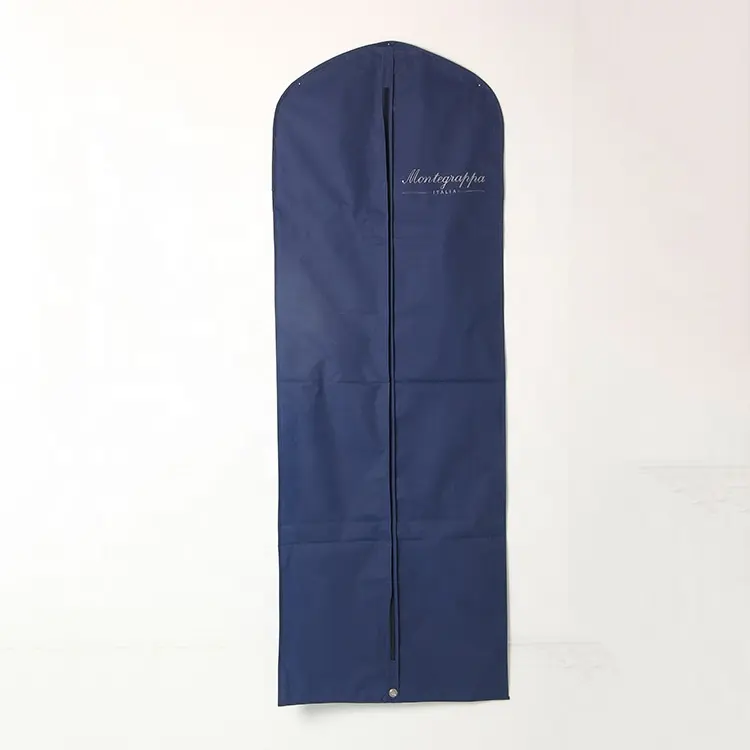 Качественный дышащий чехол из полиэстера 600D с логотипом на заказ оптом, свадебное длинное платье, Нетканая сумка для одежды