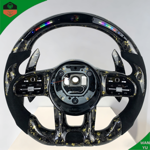 Volant en fibre de carbone LED pour Mercedes-Benz AMG W205 W204 W203 W213 W211 Classes A B C G – Mise à niveau et modernisation (ancien vers nouveau) - Product Image 5