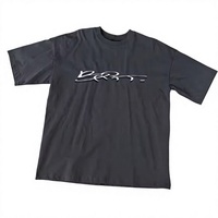 T-shirt pour homme en jersey 100% coton 300GSM personnalisé, coupe classique, col rond, impression numérique streetwear