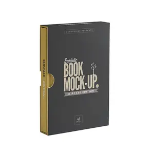 Livro de capa dura de alta qualidade com slipcase bote poeira jacket impressão serviço