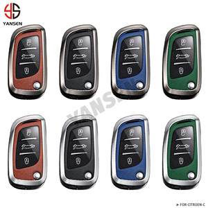 Porte-clés en alliage de Zinc pour Citroen C2 C3 C4 C5 C6 XSARA PICA pour <span class=keywords><strong>Peugeot</strong></span> 207 <span class=keywords><strong>307</strong></span> 308 407 607 807 CE0523 protecteur porte-clés - Product Image 2