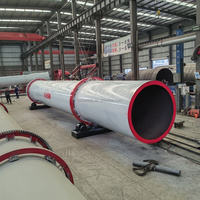 Secador Rotatorio de Tambor Único para Mineral de Hierro, Caliza, Aserrín, Sistema de Secado de Lodos, Equipo con Componente de Motor Principal Incluido