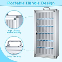 Boîtier de rangement industriel pour téléphones portables à 72 emplacements avec insert en mousse et serrure à combinaison sécurisée pour armoire de rangement de téléphones portables sécurisée