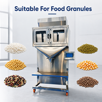 Équipement de remplissage linéaire à quatre seaux avec affichage double de la balance pour aliments pour animaux, sucre, sel, noix et grains de café