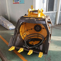 Direct usine Godet tamiseur rotatif pour excavatrice de 1 à 50 tonnes, pour terre et sable, Garantie 1 an