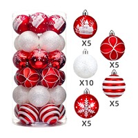 24 pièces luxe grande boule de Noël arbre ornements coloré suspendu boule de Noël décorations de mariage UV cercle fête fournitures