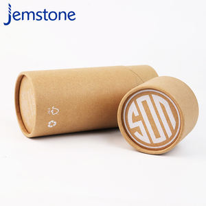 Logotipo impreso de tamaño personalizado lata de papel redonda embalaje artesanal tubo de papel de cartón Kraft - Product Image 2