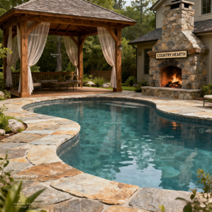Diseño <span class=keywords><strong>de</strong></span> Casa Estilo Cabaña <span class=keywords><strong>de</strong></span> Montaña con Chimenea <span class=keywords><strong>de</strong></span> <span class=keywords><strong>Piedra</strong></span> y Techos a Dos Aguas - Product Image 2