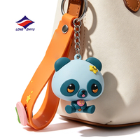 Longzhiyu, usine avec 20 ans d'expérience, nouvelle conception de porte-clés 3D haute brillance, porte-clés en caoutchouc PVC souple personnalisés, porte-clés 3D avec logo personnalisé
