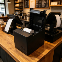 Printer Thermal 80mm dengan Pemotong Otomatis, Printer Thermal POS USB LAN Opsional Untuk Restoran dan Toko Retail