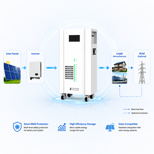 Home <b>Battery</b> Energy Storage System 16kWh 51.2V Solar <b>Backup</b> Power for Off Grid House Emergency Power Supply - Product Image 4