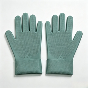 <b>Magic</b> Silicone Dishwashing <b>Gloves</b> Set Non Slip Reusable Cleaning <b>Gloves</b> Medium Thickness Kitchen Pet Bathing - Product Image 5