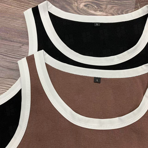 Canotte da donna in <span class=keywords><strong>cotone</strong></span> lavorato a maglia, rosa, personalizzabili, anti-piega, con ricamo, produzione di fabbrica - Product Image 4