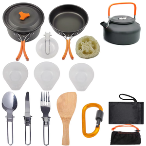 <span class=keywords><strong>Set</strong></span> di bollitore per pentole leggero di sopravvivenza per Picnic da viaggio - Product Image 6