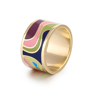 Anello Portasciarpa in Acciaio Inossidabile con Smalto Dorato 18K, Personalizzabile, per Hijab e Sciarpe di Seta - Stile Moda - Product Image 1