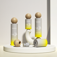 Soins de la peau de luxe, pot en verre cosmétique personnalisé dégradé givré, flacon pompe pour sérum et lotion en verre avec bouchon et boîte