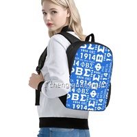 Nouveau sac à dos personnalisé pour femmes de l'Association des sœurs, alphabet grec Phi Beta Sigma, grande capacité, sac à dos de voyage et de sport en plein air