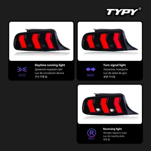 Feux arrière LED TYPY 2010-2014 pour Ford Mustang avec clignotants lumineux, pour la version américaine, pièces de rechange. - Product Image 3