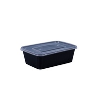Boîte de stockage d'aliments 500ml Conteneur alimentaire jetable rectangulaire