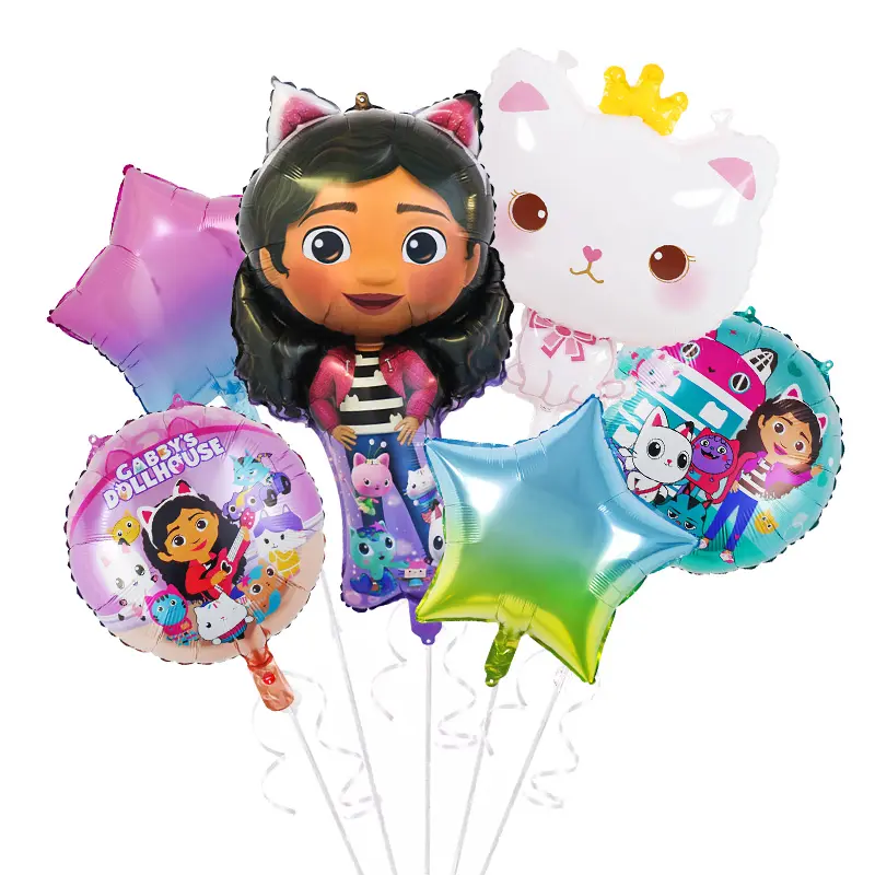 Amazon Gabby Dollhouse Princess sets Foil Balloons Birthday Balloon For Decoration Game Cartoon Helium Baby Shower Gift Supplies
