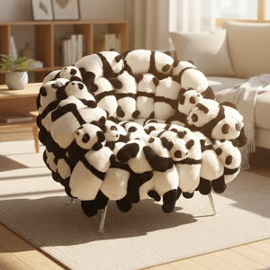 Fauteuil en peluche de luxe personnalisé en forme d'animal créatif, canapé pivotant, meuble d'appoint pour salon - Product Image 3