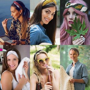Diademas Turbante para Mujer, Elásticas con Espalda Cruzada, Bandas para el Cabello Estilo Vintage, Accesorios para el Cabello - Product Image 6