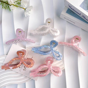 Elegante 11Cm Koreaanse Stijl Grote Haarklauw Clip Voor Vrouwen Luipaard Haai Ontwerp Hars Acryl Haaraccessoires Sweet Pc Materiaal - Product Image 1