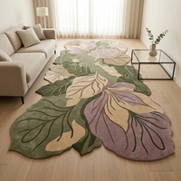 Tapis de salon en laine tufté à la main, design de luxe personnalisé pour hôtel