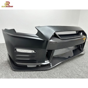 กันชนหน้าคาร์บอนไฟเบอร์ครึ่งชิ้น สไตล์ Nismo MY17 พร้อมลิ้นกันชนหน้า สำหรับรถยนต์นิสสัน GTR R35 ปี 2008-2019 - Product Image 4