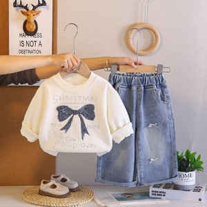 Tenue Tendance Printemps-Automne pour Filles 2026 – Nouvelle Robe en Coton à Manches Longues pour Bébé <span class=keywords><strong>Fille</strong></span> avec Grand Nœud – Tendance Enfants S - Product Image 3