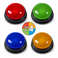 Tombol Suara Plastik Grosir, Buzzer Puzzle, Alarm Peringatan Kemenangan, Suara Peluncuran, Interaktif 4 Suara, Dioperasikan dengan Baterai untuk Anak-Anak