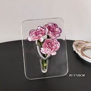 Vase carré style Ins, luxe léger, sensation haut de gamme, moderne, écologique, décoration de bureau, salon, entrée - Product Image 6