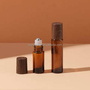 Mini flacon à bille en verre ambré transparent portable de 5 ml et 10 ml pour parfum et huile essentielle, en stock, MOQ de 100 pièces, comprenant le capuchon d'emballage - Product Image 4