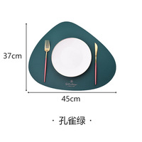 Mat12 Nouvelles Couleurs Rose Chaud En Cuir Ovale Assiette Plat Tapis Table À Manger En Faux Cuir Table Sets De Table