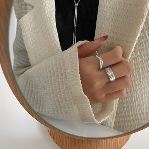 Geometric Gear Step <b>Ring</b> S925 Sterling Silver Index Finger Unisex Fashion Jewelry Gift - Product Image 3