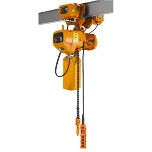 Harga pabrik electric chain hoist trolley manual fixed crane 2 ton