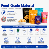 Sachet Doypack Transparent Personnalisé avec Fermeture Zip, Qualité Alimentaire, Anti-humidité, pour Bonbons, Snacks et Fruits