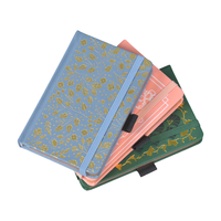 Carnet de notes OEM bleu avec estampage doré et bordure dorée, carnet de collection d'art, fabrication originale